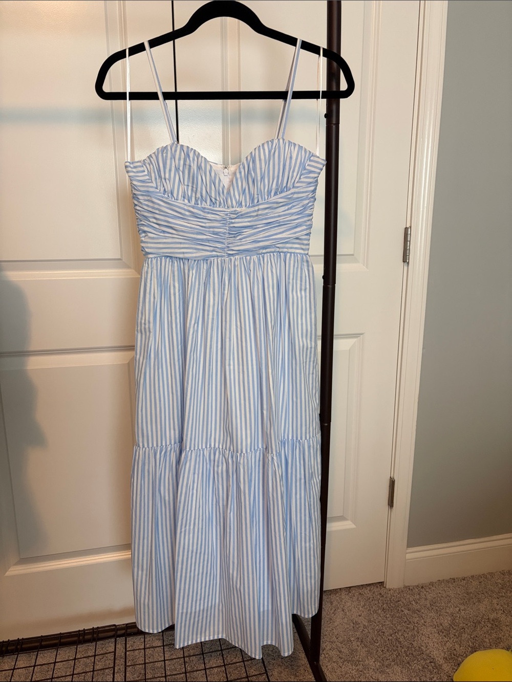 English Factory Blue and White Striped Sundress
